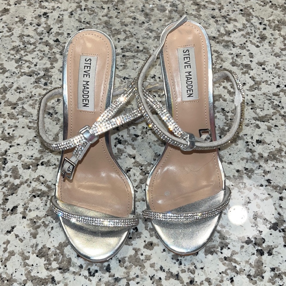 Steve Madden rhinestone heel sandals
